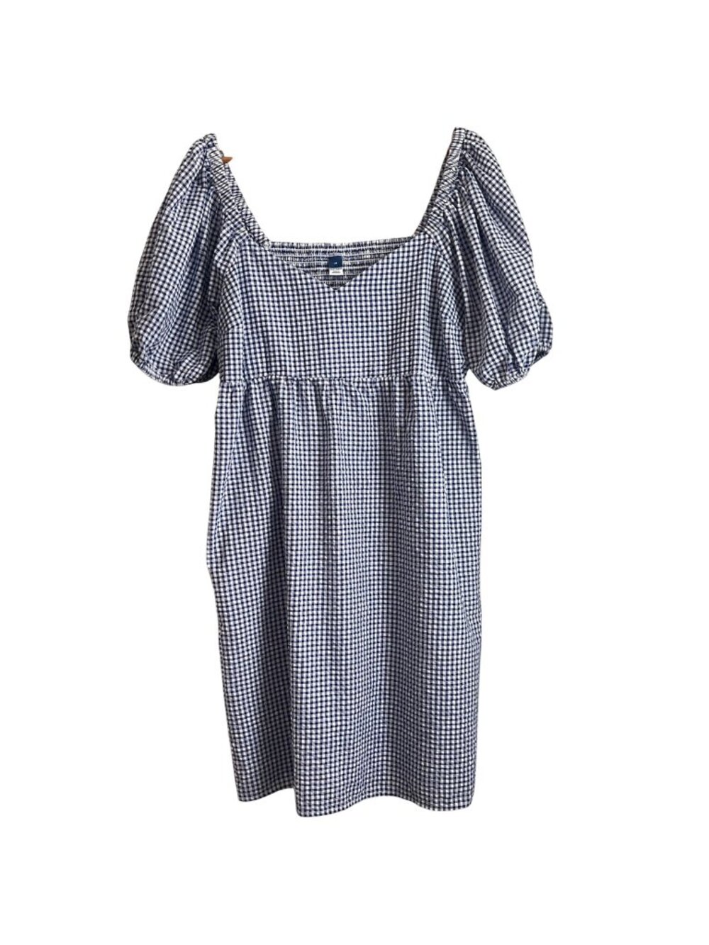 Old Navy Womens Milkmaid Gingham Dress Size M Prairie Cottagecore Picnic Summer